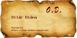 Ollár Diána névjegykártya